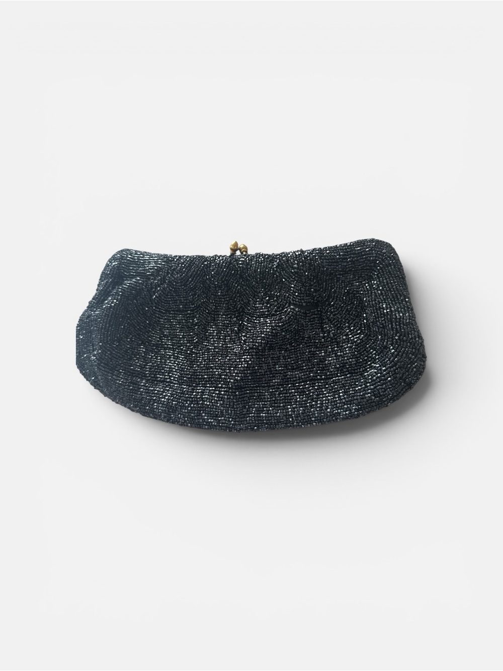 Vintage Belgium Beaded Evening Small Clutch - Black